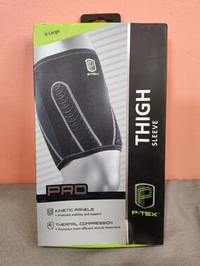P-Tex Pro Thigh Compression Sleeve Black XL